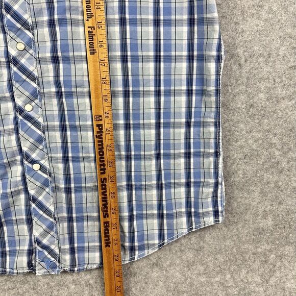 Wrangler 20X Competition Shirt Mens XL Plaid Pearl Snap Flip Cuff Western Rodeo - Picture 2 of 13